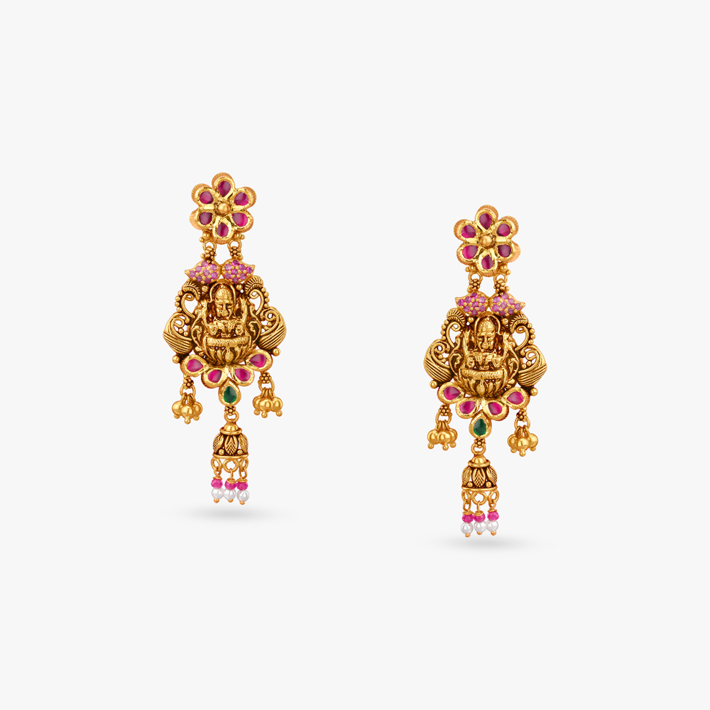 Opulent Grace Gold Drop Earrings