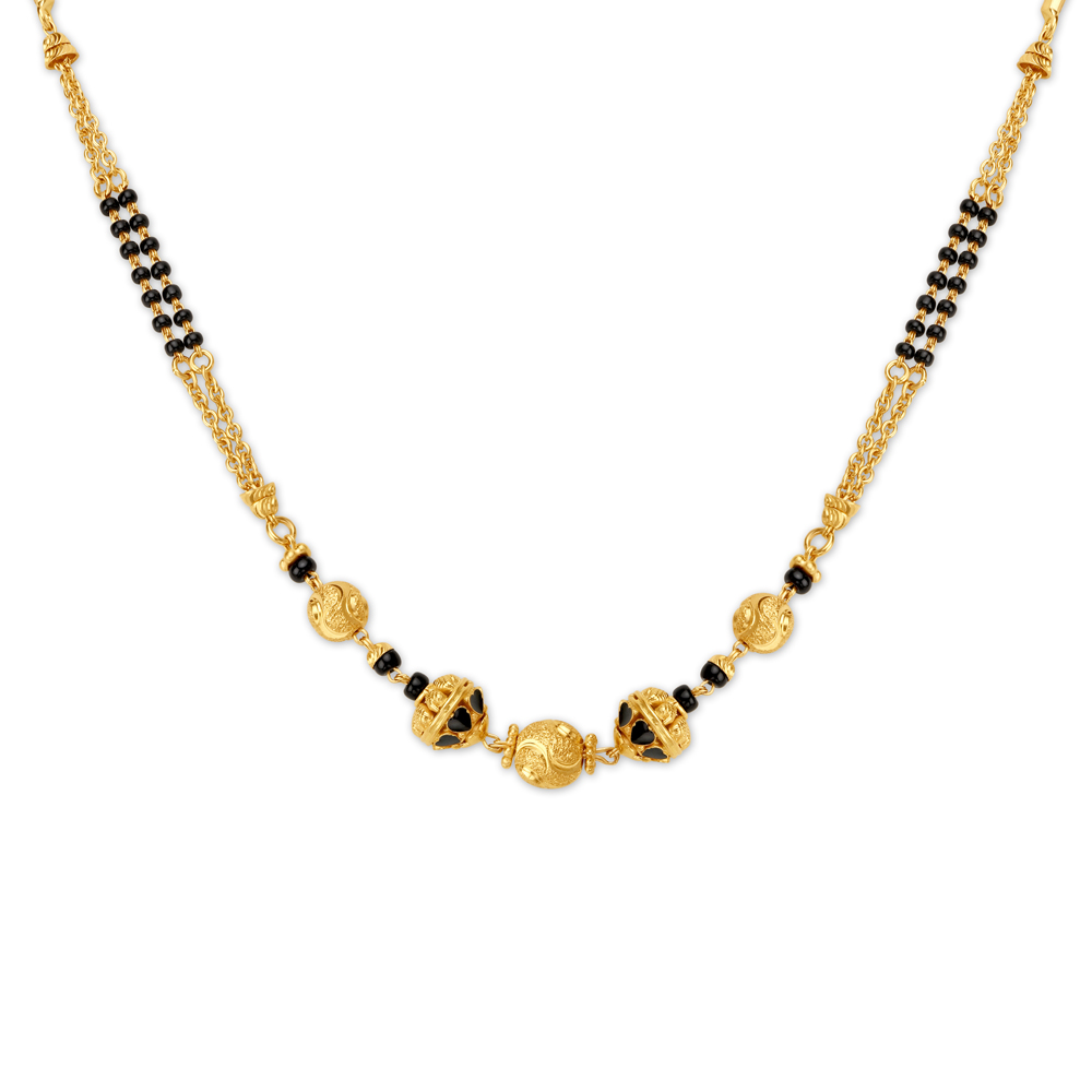 Subtle Enamel Heart Mangalsutra
