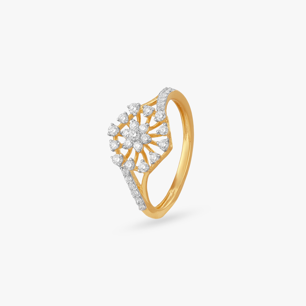 Radiant Lattice Diamond Finger Ring