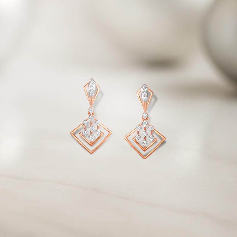 Chic Cascade Diamond Drop Earrings