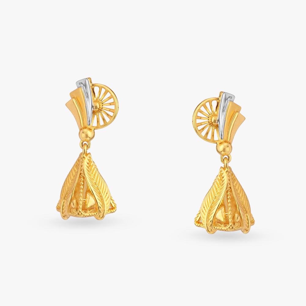 

Elegant Gold Jhumka Earrings