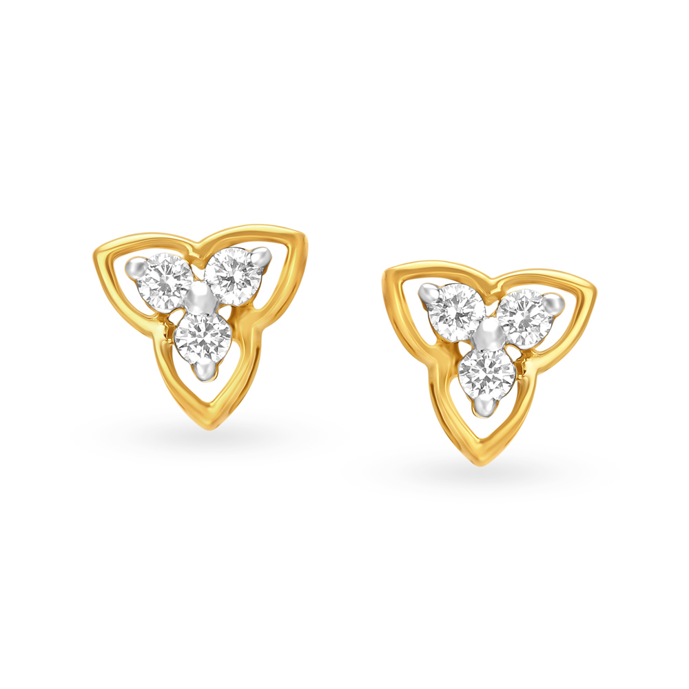 Trio Whisper Diamond Stud Earrings