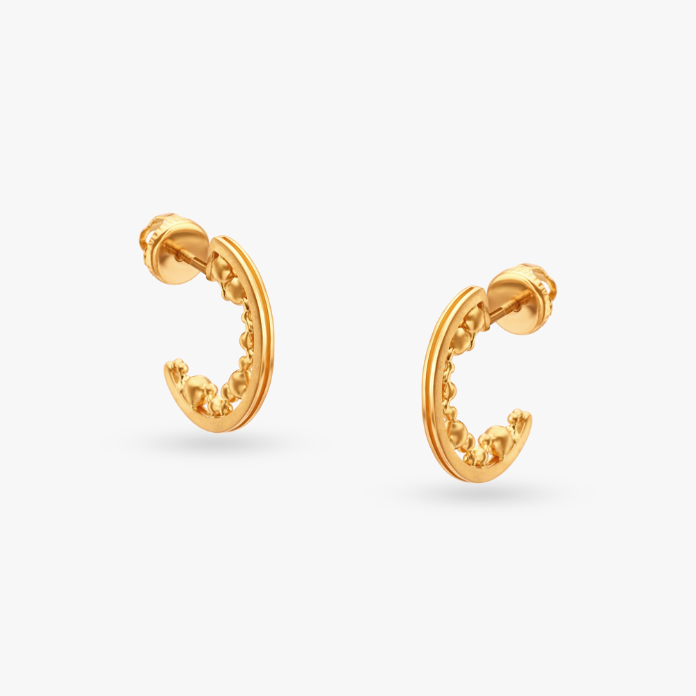 Stylish Gold Hoop Earrings