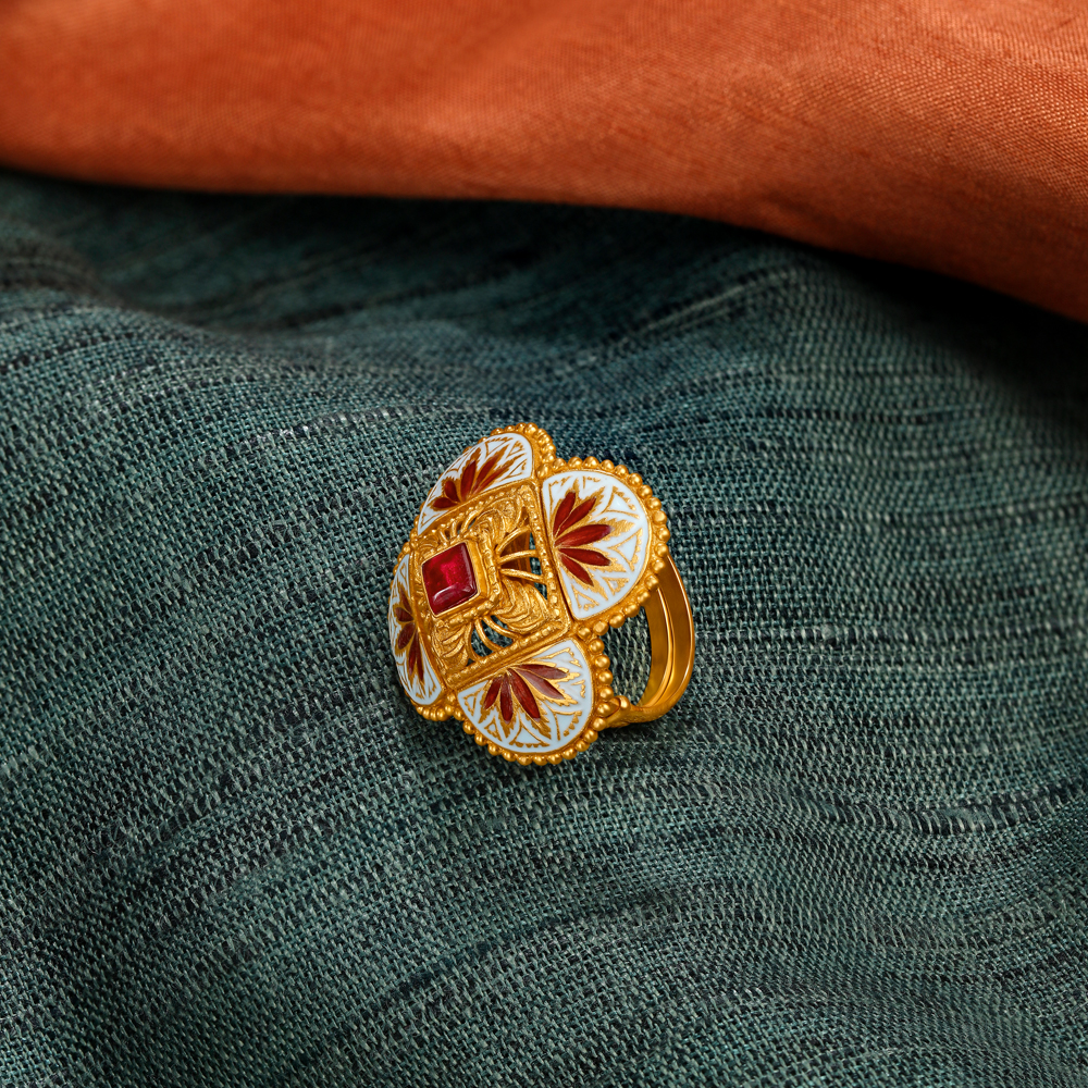 Blooming Enamel Ring