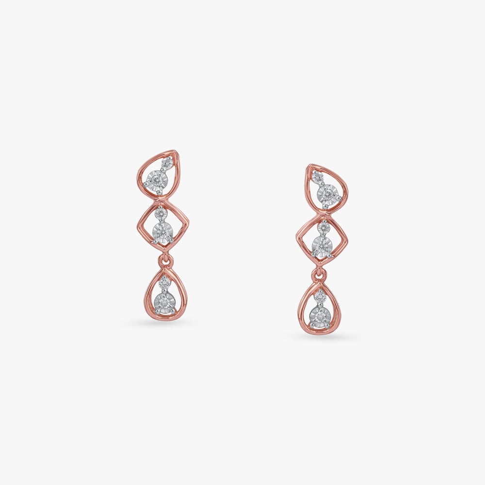 Triple Muse Diamond Drop Earrings