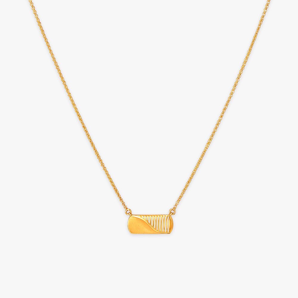 Curved Harmony Gold Necklace