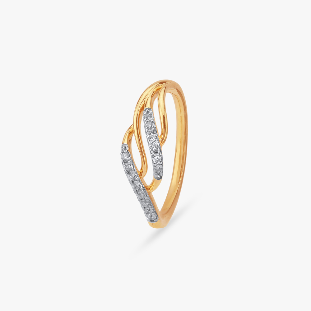 Ripple Glint Diamond Ring