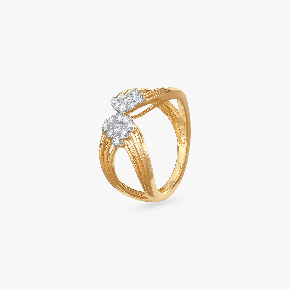 Twin Bloom Diamond Ring