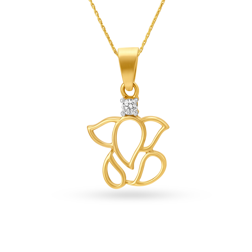 Ganpati Bappa Diamond Pendant
