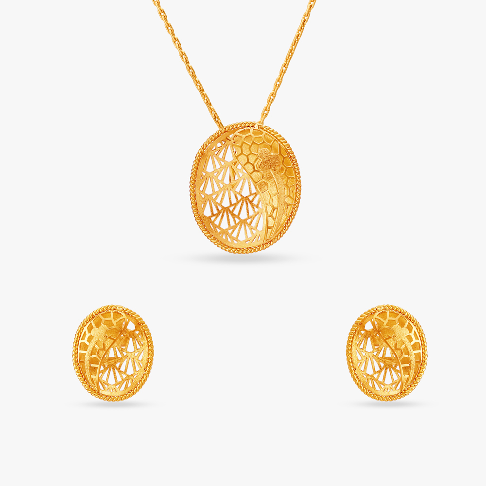 Enchanted Orbit Pendant and Earrings Set