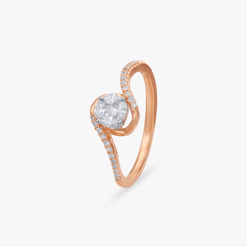 Romantic Swirl Diamond Ring