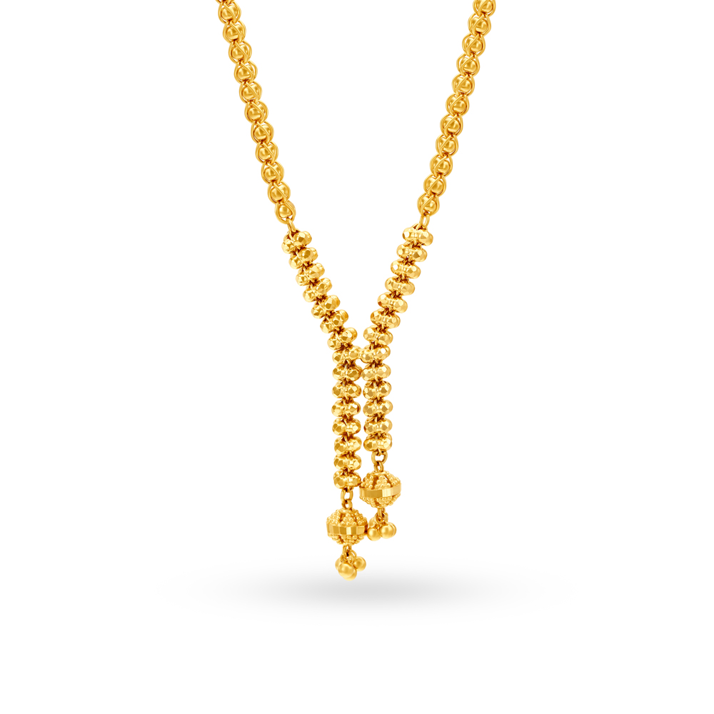Distinctive Yellow Gold Beaded Mangalsutra