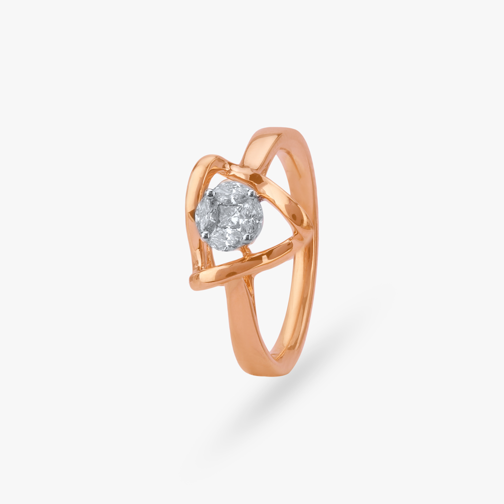 Sculpted Grace Diamond Ring