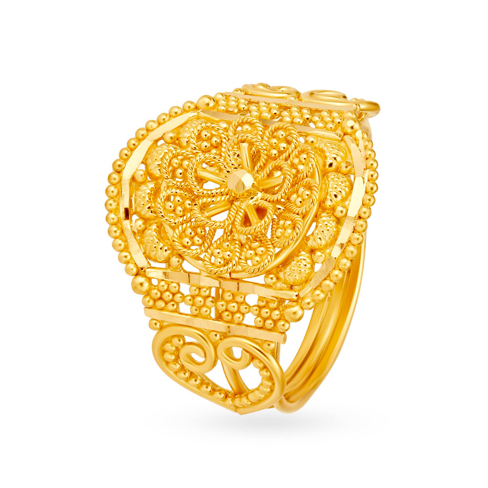 Dazzling Intricate Gold Ring