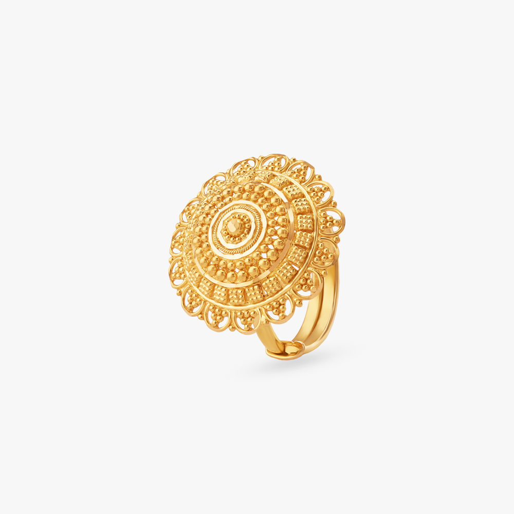 Bloom Filigree Gold Ring